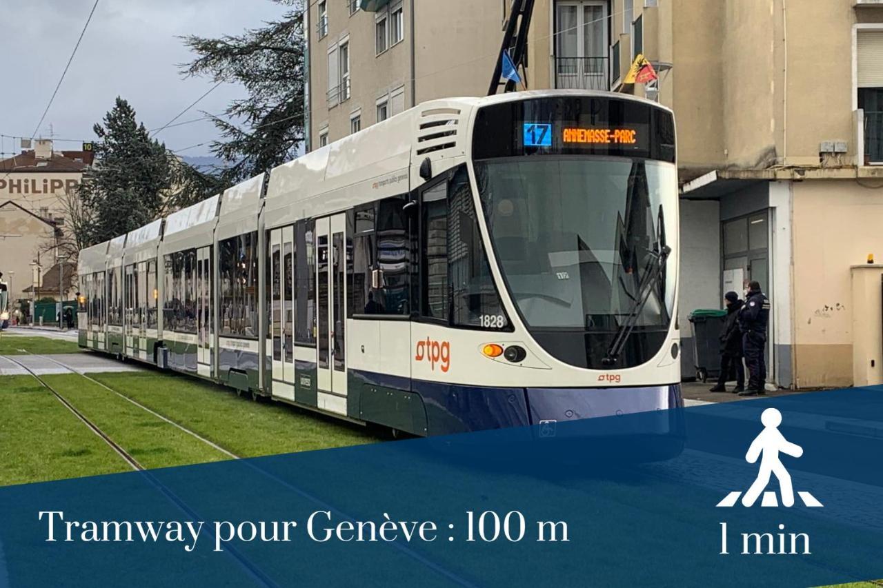 Homey Purity / New / Parking Gratuit / Proche Tram / Aux Portes De Geneve 安姆比利 外观 照片