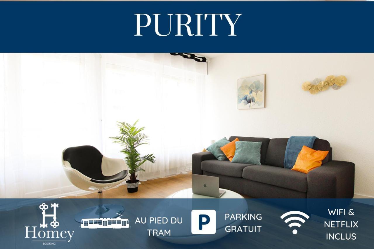 Homey Purity / New / Parking Gratuit / Proche Tram / Aux Portes De Geneve 安姆比利 外观 照片